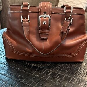 Brown Leather women’s coach purse
